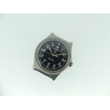 A CWC (Cabot Watch Company) Military Quartz Wristwatch, the case back with broad arrow and