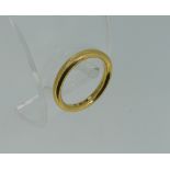 A 22ct yellow gold Wedding Band, Size K, approx weight 4.9g.