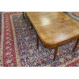 Tribal Rugs; a large hand knotted Tabriz style rug, the blue ground set within a red border, the