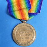 A pair of W.W.1 medals, awarded to 4791 Pte. C. W. Keyte. H.A.C.-Inf., comprising a British War