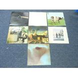 Vinyl Records; A collection of seven Pink Floyd LP's, including 'The Dark Side of the Moon', EMI