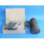 A good quantity of Militaria, including 1950's German military gas mask, boxed, German civilian