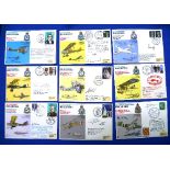 Stamps; G.B. sixteen RAF special illustrated flight covers, all pilot signed and bearing various