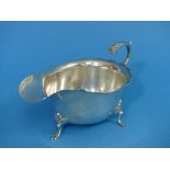 A \george V silver Sauce Boat, by William Hutton & Sons Ltd, hallmarked Birmingham, date letter