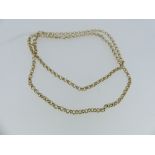 A 9ct yellow gold open link open link Chain, 24in (60cm) long, approx total weight 5.6g.