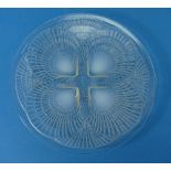 A René Lalique 'Coquille' pattern opalescent Plate, No 3012, stencilled 'R Lalique France' to the