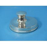 A George V silver Capstan Inkwell, by William Hutton & Sons Ltd., hallmarked Birmingham, 1919, of