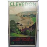 Railwayana; After Leonard Cusden (British, 1898-1979), 'Clevedon - The Gem of Sunny Somerset', GWR