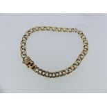 An 18ct yellow gold open link Bracelet, formed of double circular links, with Swedish hallmarks on