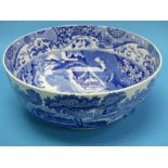 A Copeland 'Spode's Italian' blue and white Bowl, 9½in (24cm) diameter.