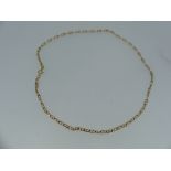 A 9ct rose gold open link Necklace, approx total weight 9.5g, 18in (46cm) long.