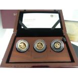 The Royal Mint '2017 Sovereign Collection' Three-Coin Proof Set, comprising sovereign, half