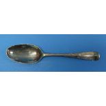 An early George II Irish silver Rat-tail pattern Table Spoon, by John Hamilton, hallmarked Dublin,