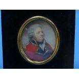 Early 19th century School; a portrait miniature of a gentleman in military uniform, possibly King
