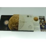 The Royal Mint 2012 gold Sovereign Bullion Coin, in presentation pack.