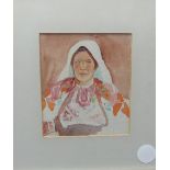 Elsie Anna Wood (British 1887-1978), attrib. Arab Girl, watercolour, 5¾in x 5in (14.5cm x 12.5cm)