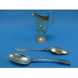 A pair of William IV silver fiddle pattern Serving Spoons, hallmarked London, 1834, the handles