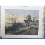 After Camille Fonce (French 1867-1938) "Chartres", coloured etching, artist' proof limited
