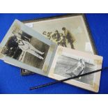 Cricket interest: an autograph book containing various signatures including ink signed photographs