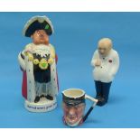 A Beswick 'Worthington Pale Ale' advertising Jug, in the form of a Lord Mayor, inscription at