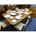 A set of six Mid 20thC light oak Dining Chairs, by Birchcraft, High Wycombe,