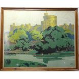 Railwayana; After Frank Newbould (British 1887-1951), Windsor Castle, untitled GWR tourism poster,