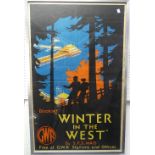 Railwayana; After Leonard Cusden (British, 1898-1979), 'Winter in the West', GWR tourism poster,