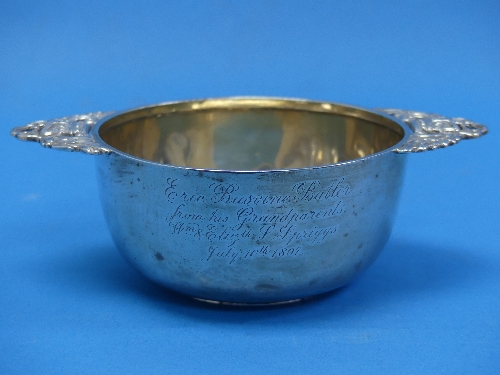 A Victorian commemorative silver Bowl, by Charles Edwards, hallmarked London 1897, with applied - Image 5 of 8