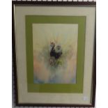 Ray Gaston (20th century), Two butterfly pictures, watercolours, signed with "RG" monogram and dated