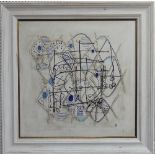 20th century School, Abstract, acrylic on canvas, signed with "JP" monogram, 35½in x 35½in (90cm x