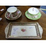 A Wedgwood 'Clio' pattern Tea Cup & Saucer, together with a Clio rectangular accent plate, a