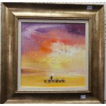 •Vega; 'Low sun over Seilebost', oil oncanvas, framed, signed 'Vega' to top left corner, depicting a