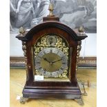 A late-19th century faux rosewood cased Winterhalder & Hofmeier 8-day Bracket Clock, of arched form,