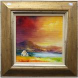•Vega; 'Early Morning Warmth, Harris', oil on canvas, framed, signed to bottom right corner,