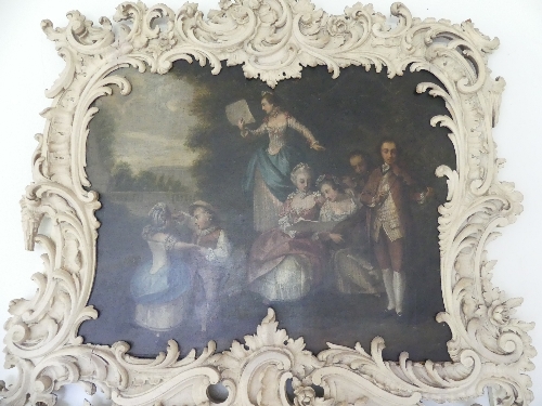 The von Mohl Collection: An 18thC German Rococo (Friderizianisches Rokoko) Trumeau Mirror in the - Image 4 of 20