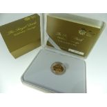 The Royal Mint 'The Royal Birth Celebration Sovereign', limited edition of 175 / 2013, struck on