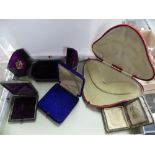 A quantity of antique and vintage Jewellery Boxes, including a silk floral box by Liberty & Co., Tes