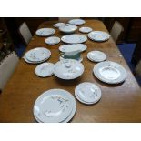 'Canadia' pattern Ridgway Eight-place setting Dinner Service, approximately 30 pieces (a lot)