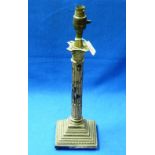 An Edwardian silver Column Candlestick, by George Nathan & Ridley Hayes, hallmarked Birmingham,