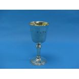 An Elizabeth II silver Goblet, by W I Broadway & Co., hallmarked Birmingham, 1974, of plain form