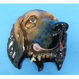 A Beswick pottery Dog Plaque, MN.668, brown, 11in (28cm) high.