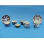 An 18thC / 19thC Chinese Imari Tea Bowl and Saucer, in the Queen Charlotte design, and in Japanese