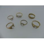 A 9ct yellow gold Identity Ring, with pierced shoulder and vacant front, Size R, 4g, together with