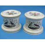 A pair of late 18th century Furstenberg porcelain Pedestals, of circular form with gold line