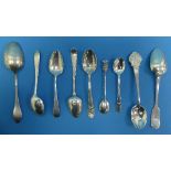 A quantity of silver Flatware, including a Diamond Jubilee commemorative child's spoon and fork,
