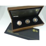 The Royal Mint '2013 Sovereign Collection' Three-Coin Proof Set, comprising sovereign, half