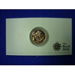 The Royal Mint 2010 gold Sovereign Bullion Coin, in presentation pack.