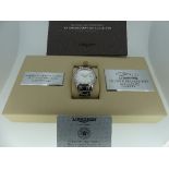A Longines Saint-Imier Automatic gentleman's stainless steel Wristwatch, the silvered dial with