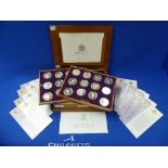 Withdrawn; The Royal Mint Queen Elizabeth II 'Golden Jubilee Collection', comprising twenty four sil