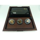 The Royal Mint '2015 Sovereign Collection' Three-Coin Proof Set, comprising sovereign, half